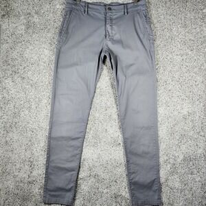 Birddogs Chino Pants Mens 34x36 Slim Fit Grey Stretch Cotton Blend Excellent